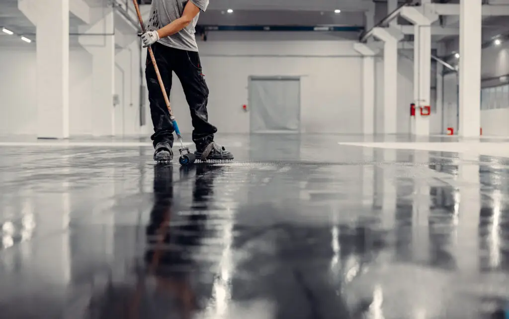 epoxy garage flooring application